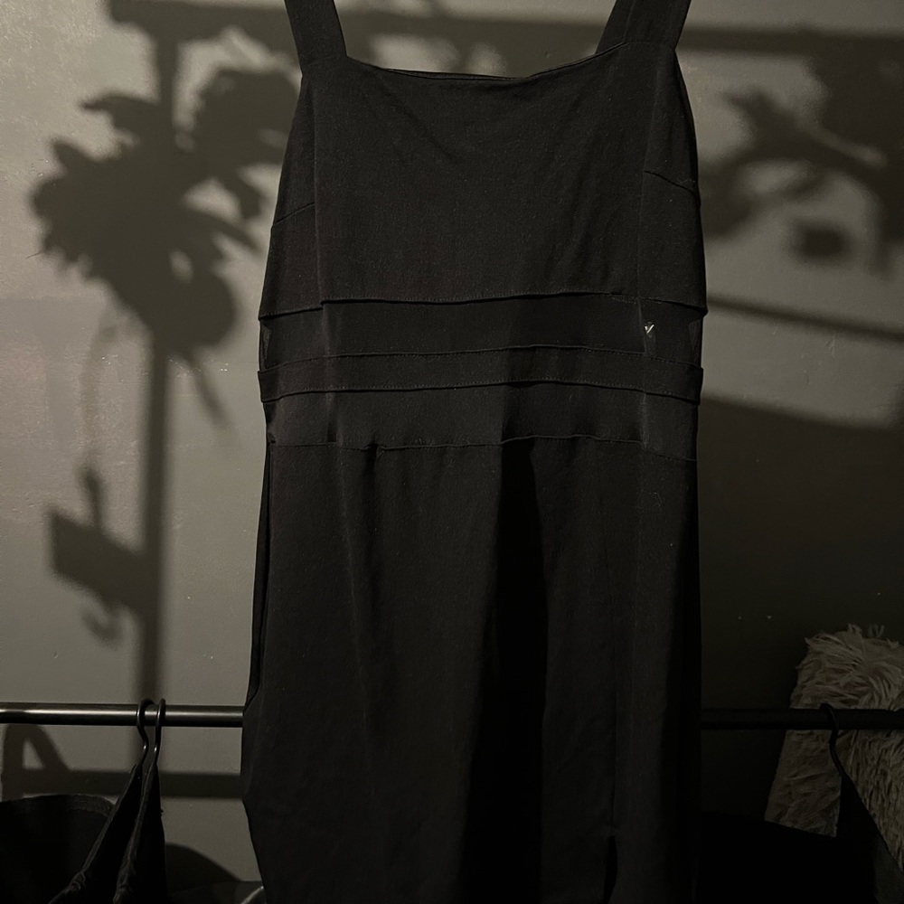 Fashion Nova | Black dress with mesh panels